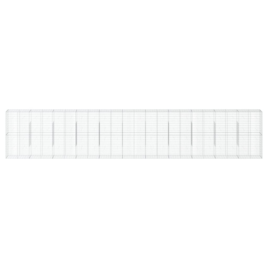 horganyzott vas gabion kosár fedéllel 1100 x 50 x 200 cm