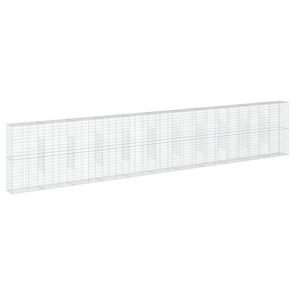 horganyzott vas gabion kosár fedéllel 1100 x 50 x 200 cm