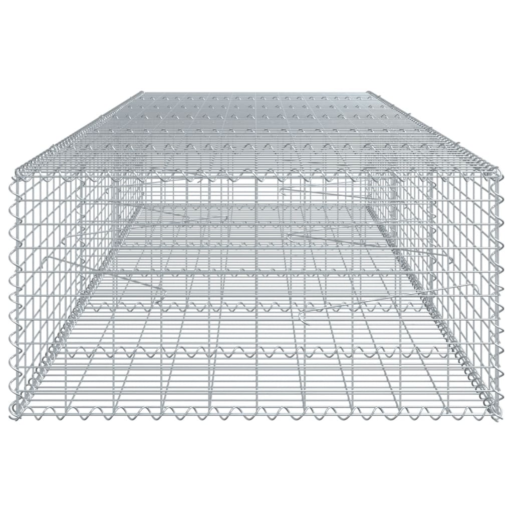 horganyzott vas gabion kosár fedéllel 300 x 100 x 50 cm