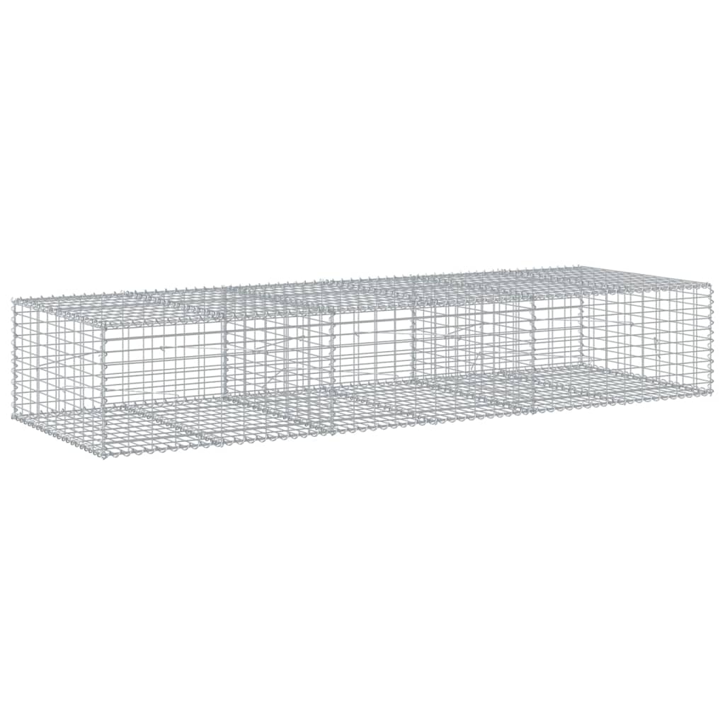 horganyzott vas gabion kosár fedéllel 300 x 100 x 50 cm