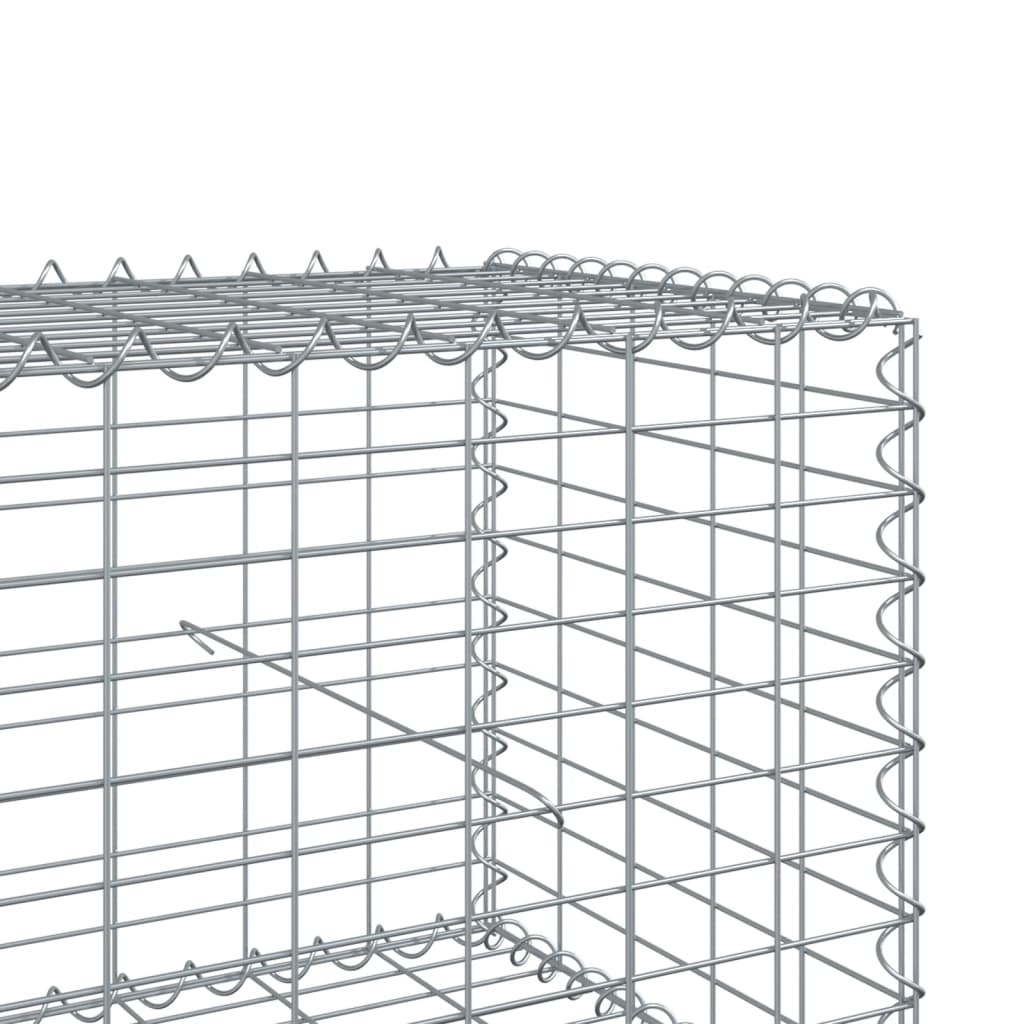horganyzott vas gabion kosár fedéllel 300 x 100 x 50 cm