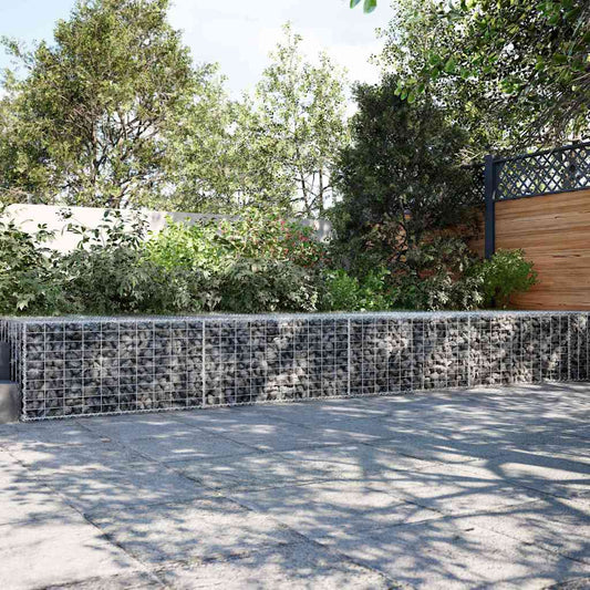 horganyzott vas gabion kosár fedéllel 500 x 100 x 50 cm