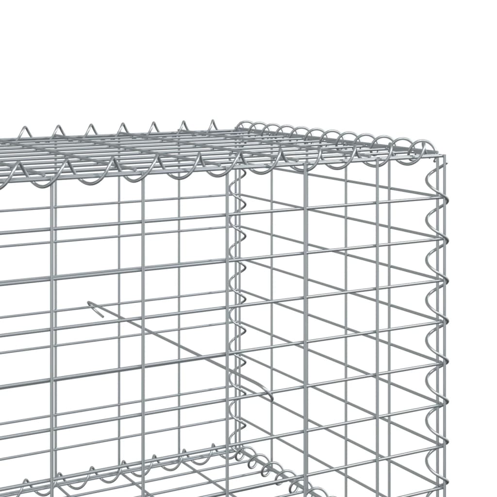 horganyzott vas gabion kosár fedéllel 900 x 100 x 50 cm