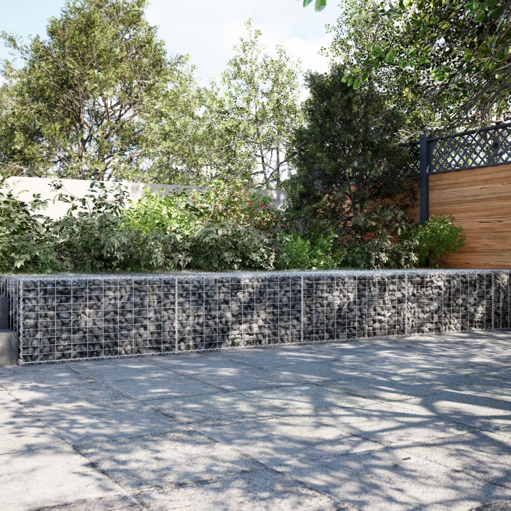 horganyzott vas gabion kosár fedéllel 900 x 100 x 50 cm