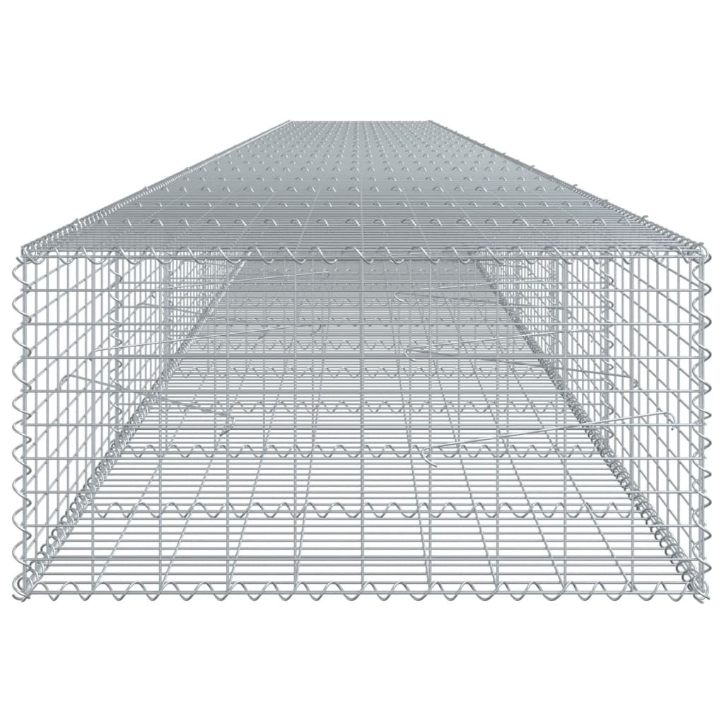horganyzott vas gabion kosár fedéllel 1000 x 100 x 50 cm