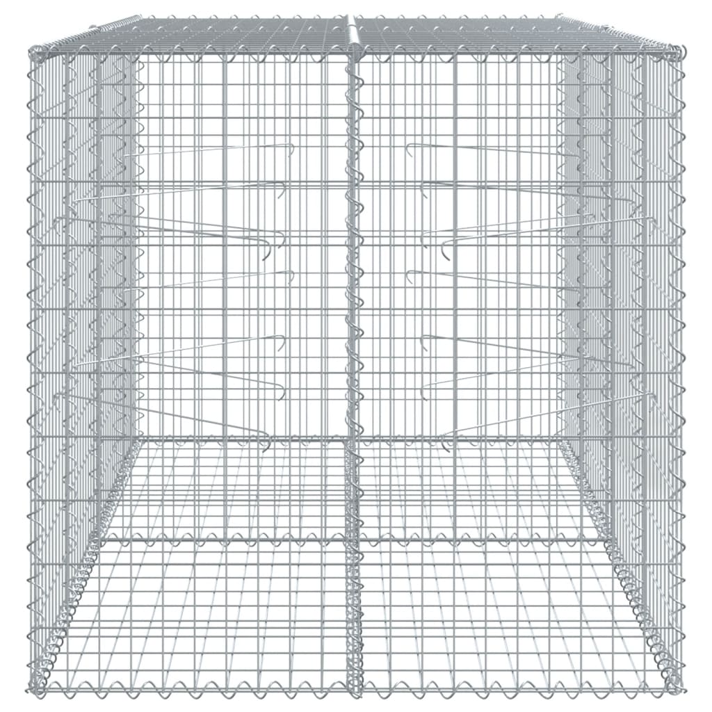 horganyzott vas gabion kosár fedéllel 200 x 100 x 100 cm