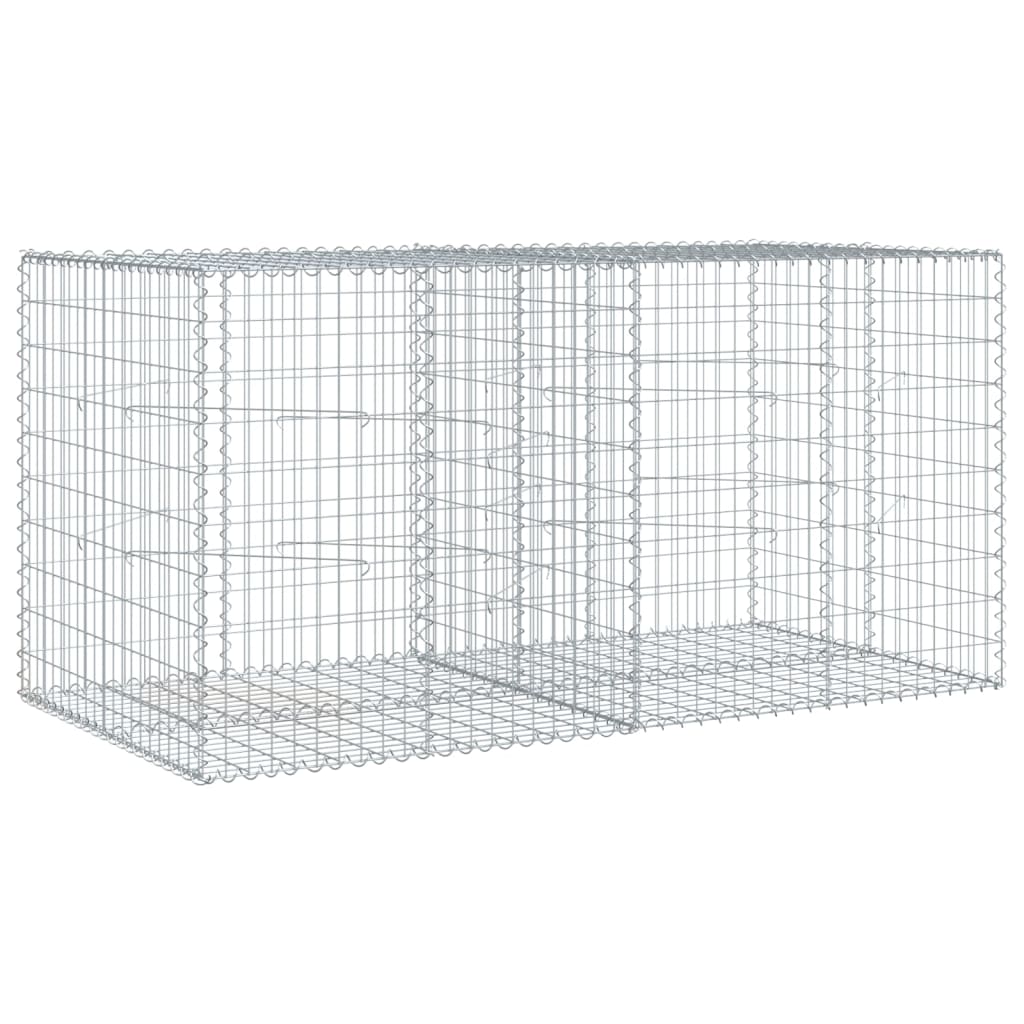 horganyzott vas gabion kosár fedéllel 200 x 100 x 100 cm