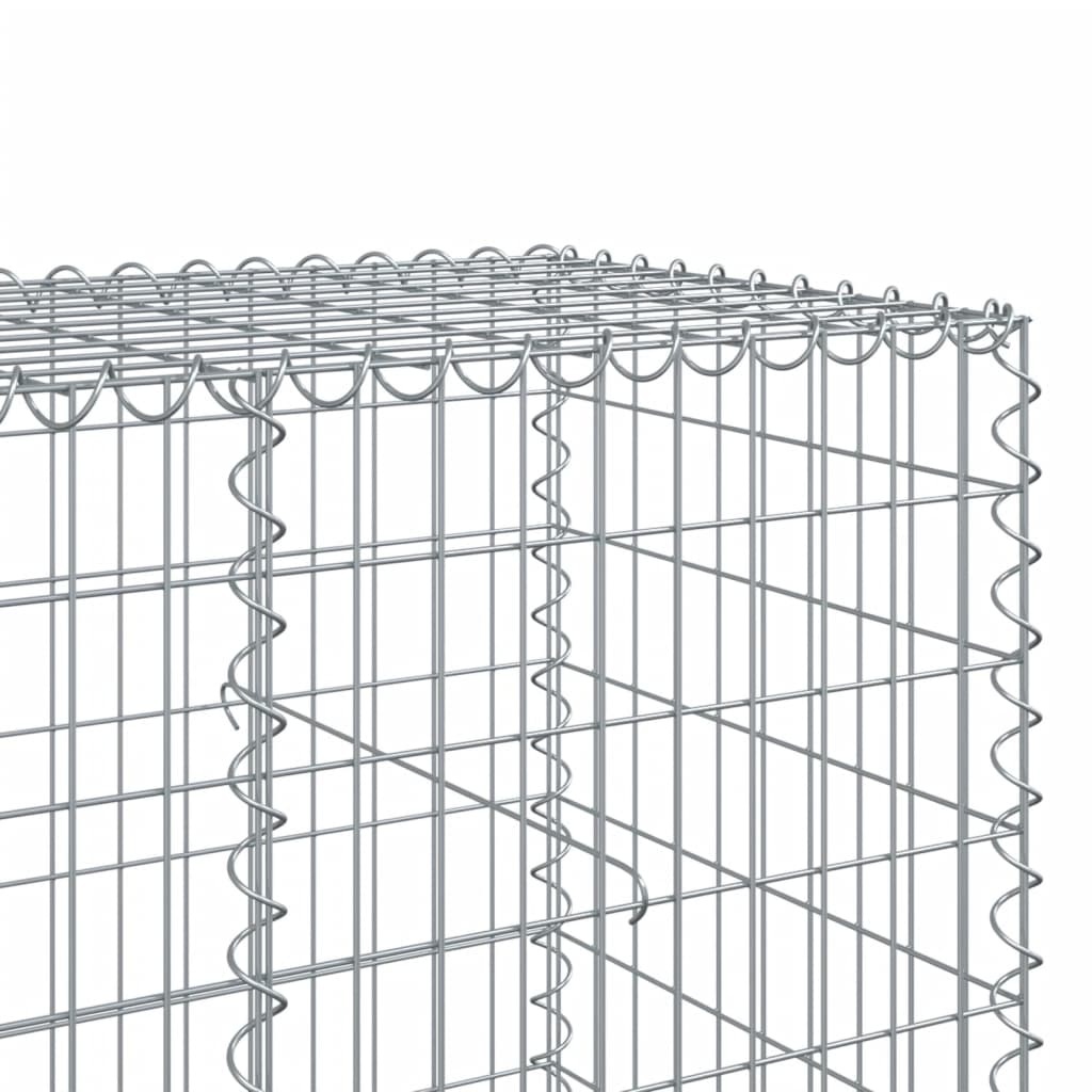 horganyzott vas gabion kosár fedéllel 200 x 100 x 100 cm
