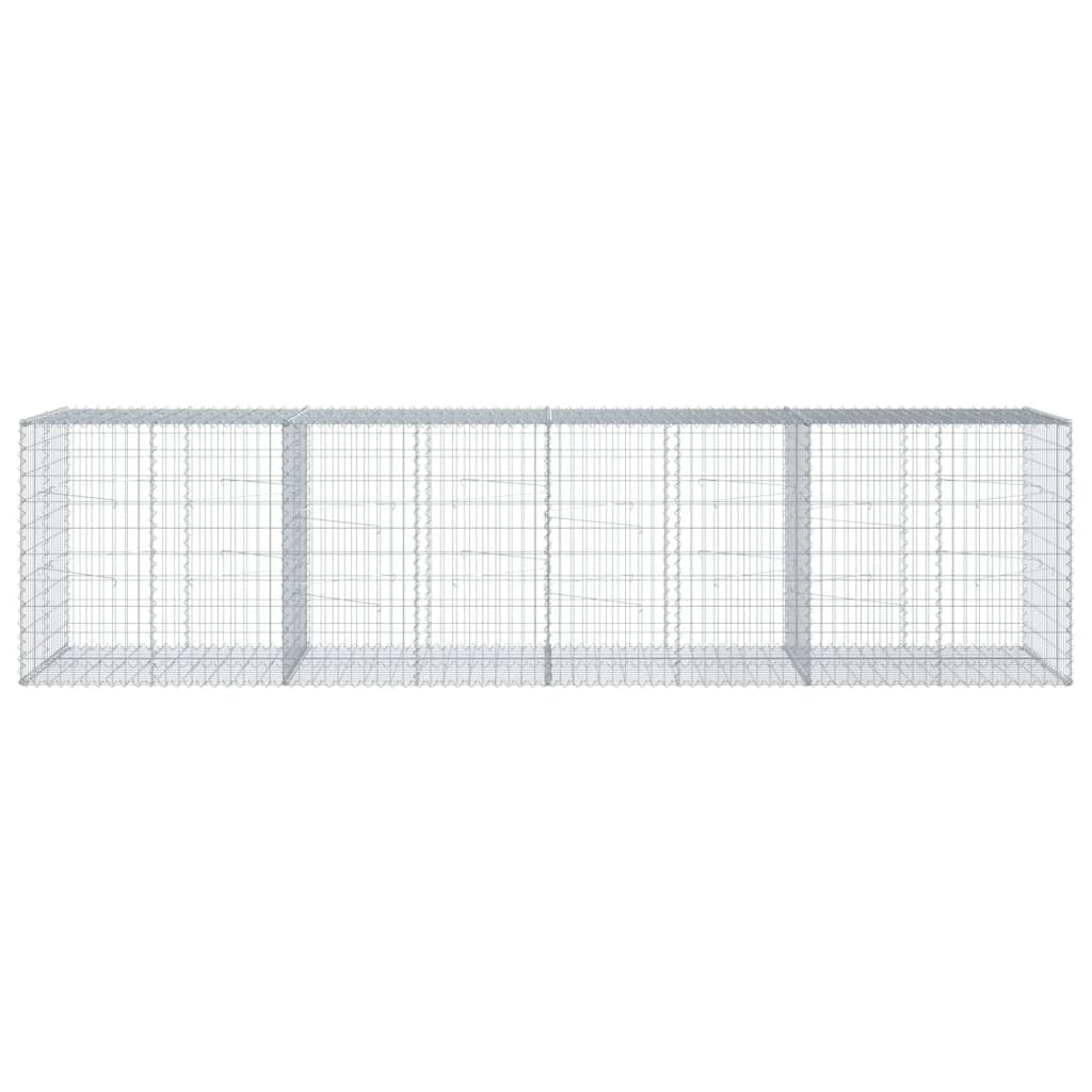 horganyzott vas gabion kosár fedéllel 400 x 100 x 100 cm