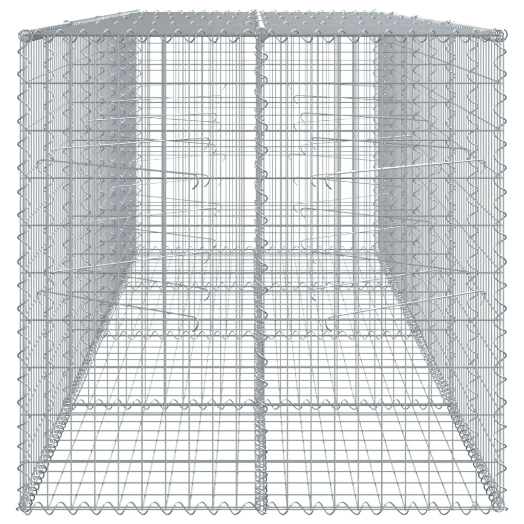 horganyzott vas gabion kosár fedéllel 400 x 100 x 100 cm