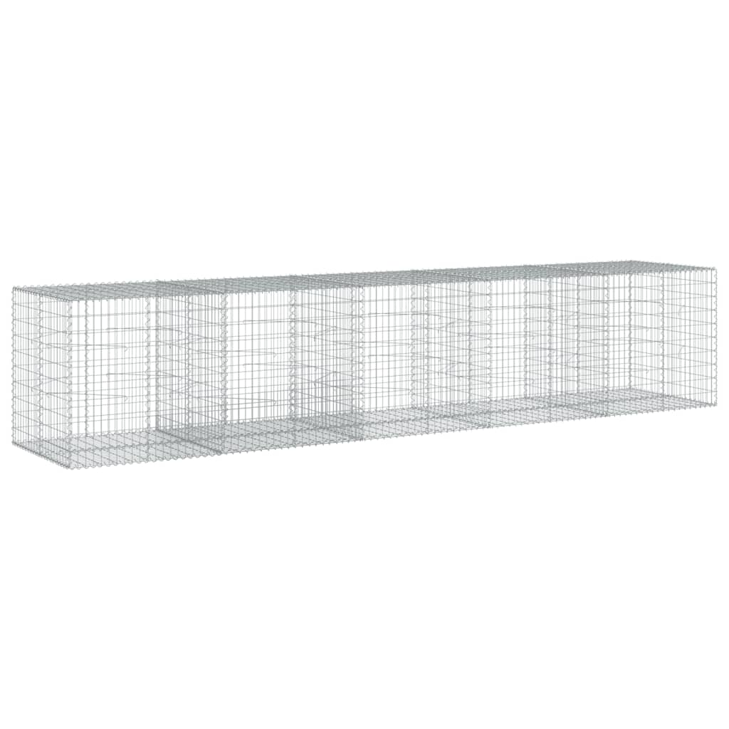 horganyzott vas gabion kosár fedéllel 500 x 100 x 100 cm
