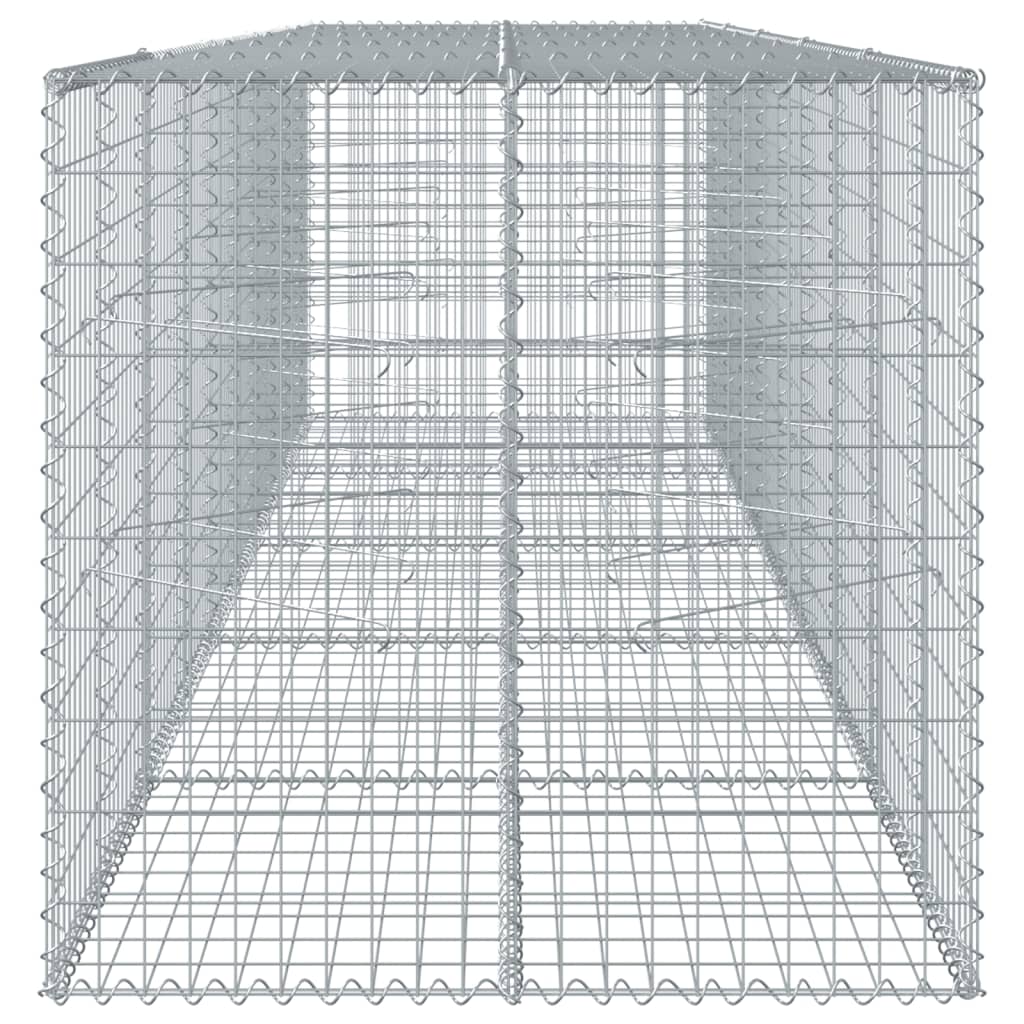 horganyzott vas gabion kosár fedéllel 500 x 100 x 100 cm