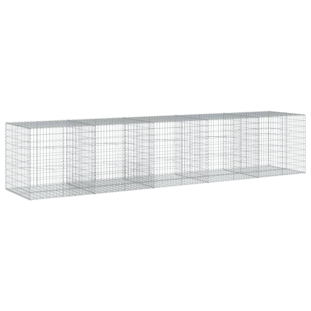 horganyzott vas gabion kosár fedéllel 500 x 100 x 100 cm