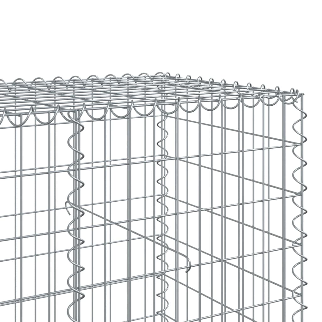 horganyzott vas gabion kosár fedéllel 500 x 100 x 100 cm
