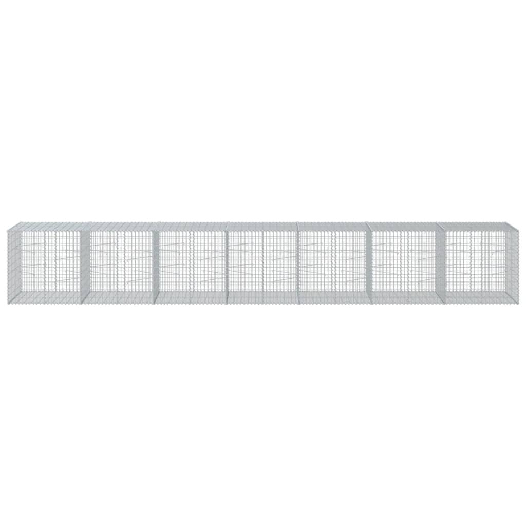 horganyzott vas gabion kosár fedéllel 700 x 100 x 100 cm