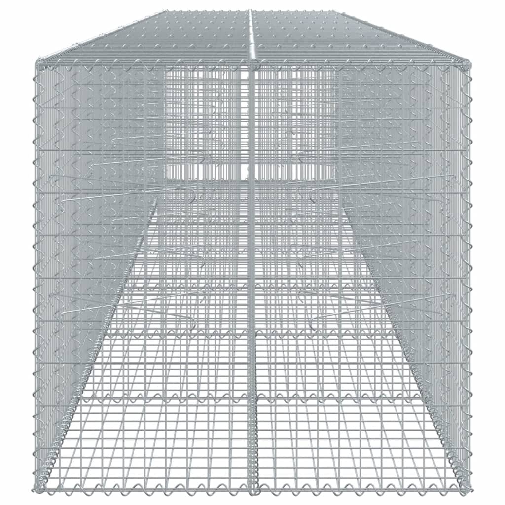 horganyzott vas gabion kosár fedéllel 700 x 100 x 100 cm