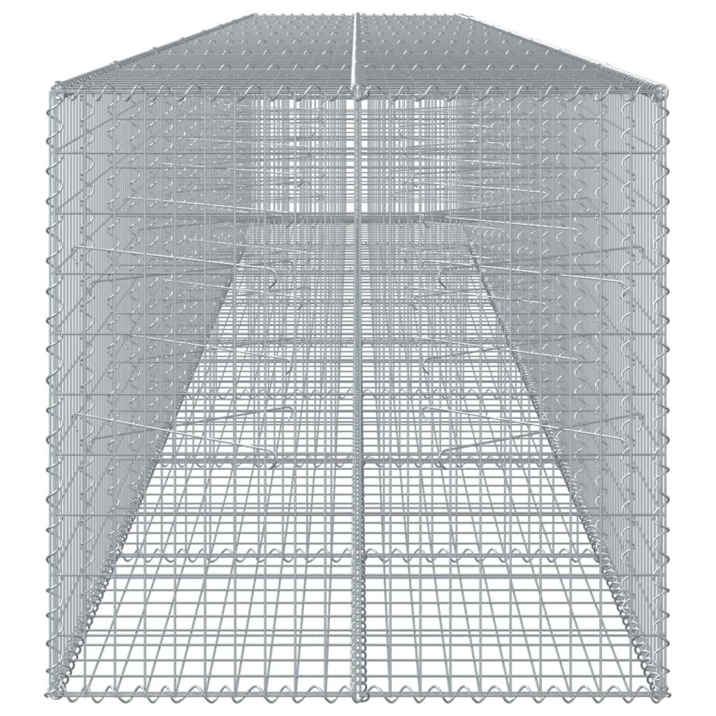 horganyzott vas gabion kosár fedéllel 800 x 100 x 100 cm