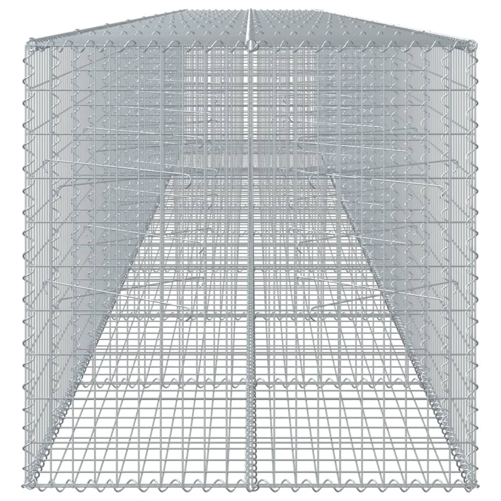 horganyzott vas gabion kosár fedéllel 900 x 100 x 100 cm