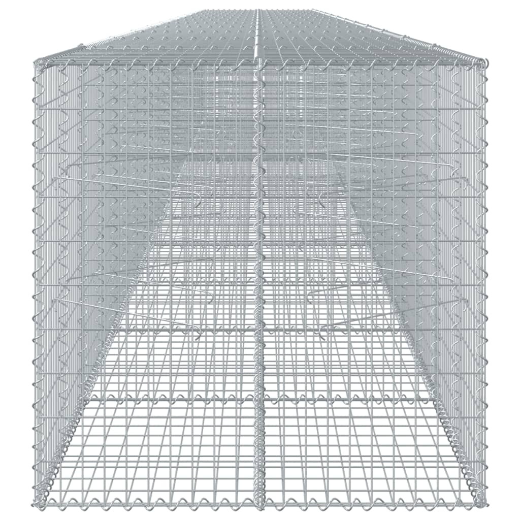 horganyzott vas gabion kosár fedéllel 1200 x 100 x 100 cm