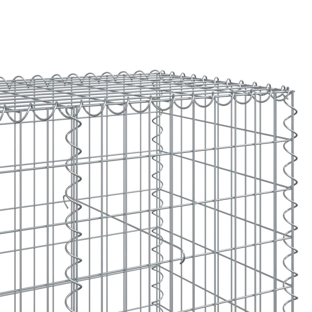horganyzott vas gabion kosár fedéllel 1200 x 100 x 100 cm