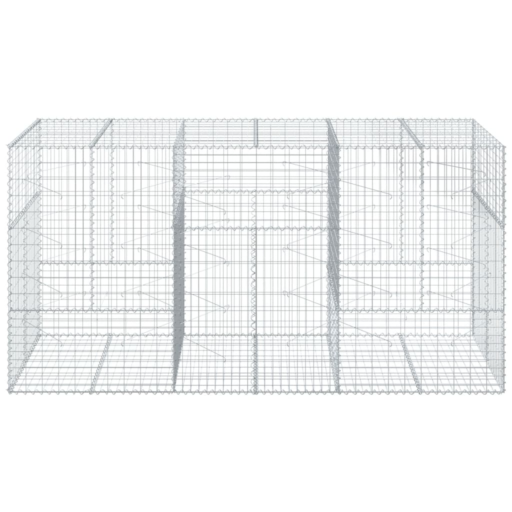 horganyzott vas gabion kosár fedéllel 300 x 100 x 150 cm