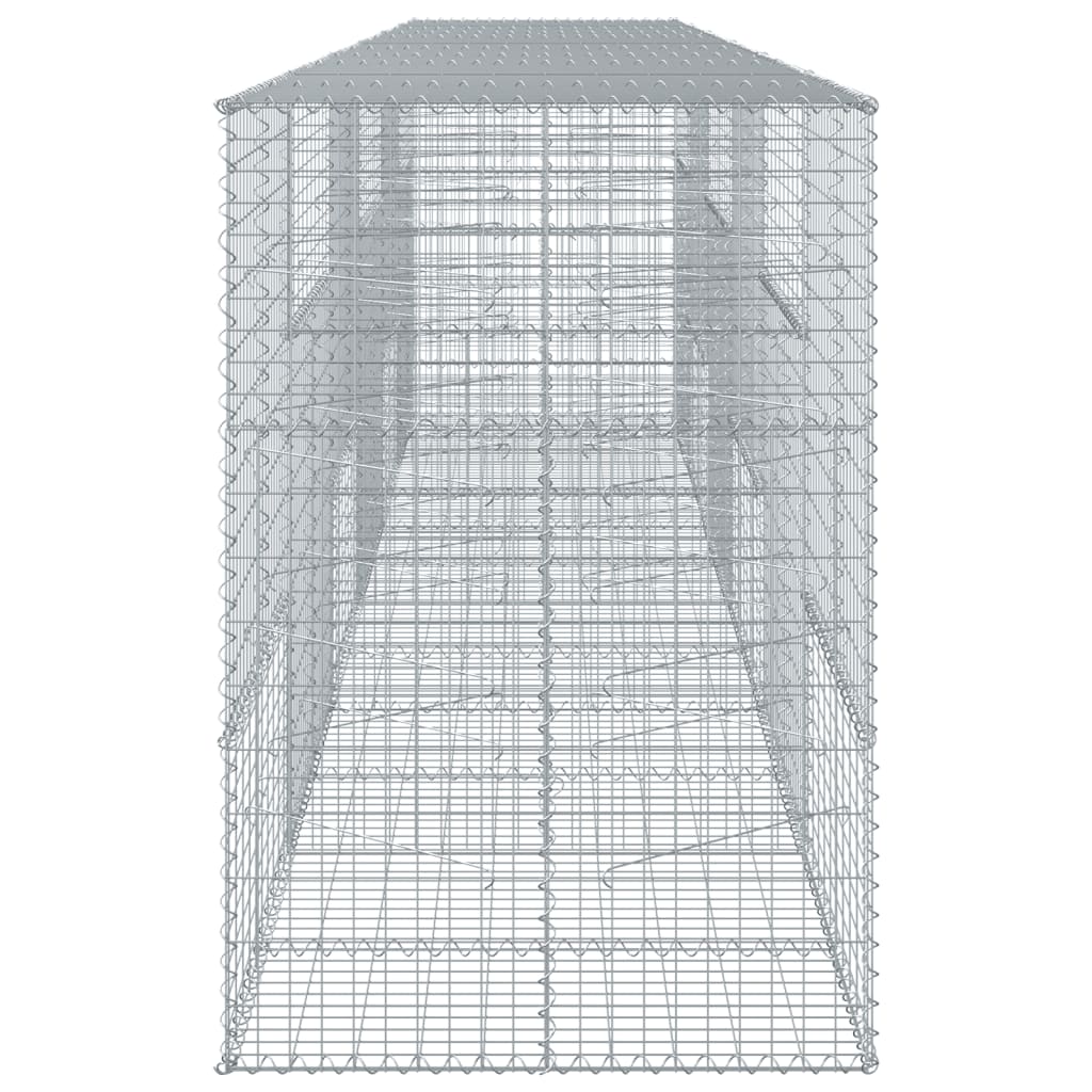 horganyzott vas gabion kosár fedéllel 600 x 100 x 150 cm