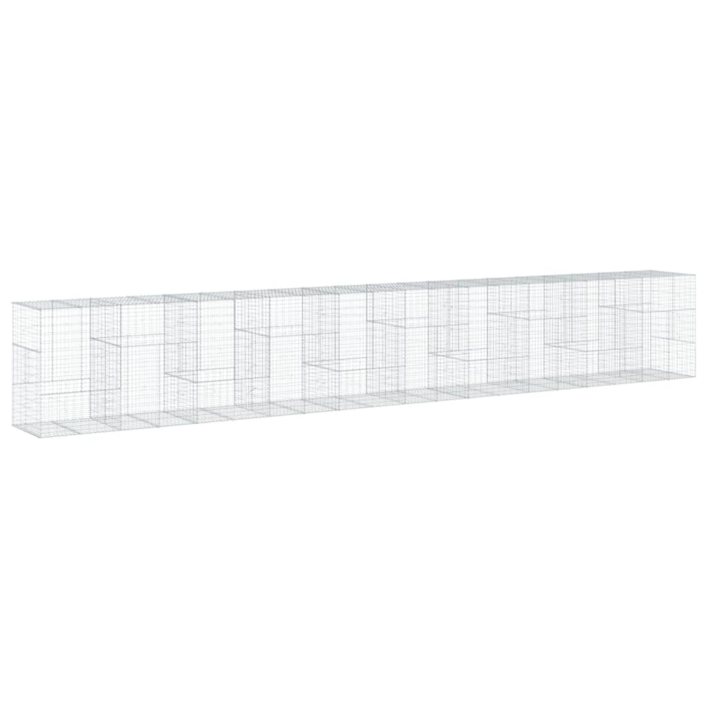 horganyzott vas gabion kosár fedéllel 1000 x 100 x 150 cm