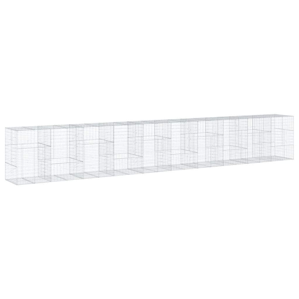 horganyzott vas gabion kosár fedéllel 1000 x 100 x 150 cm