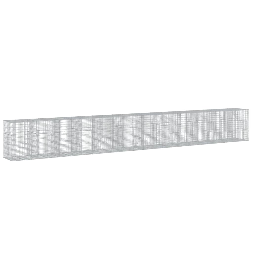 horganyzott vas gabion kosár fedéllel 1200 x 100 x 150 cm
