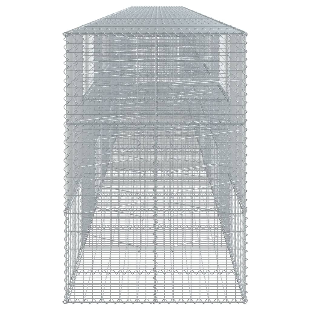 horganyzott vas gabion kosár fedéllel 1200 x 100 x 150 cm