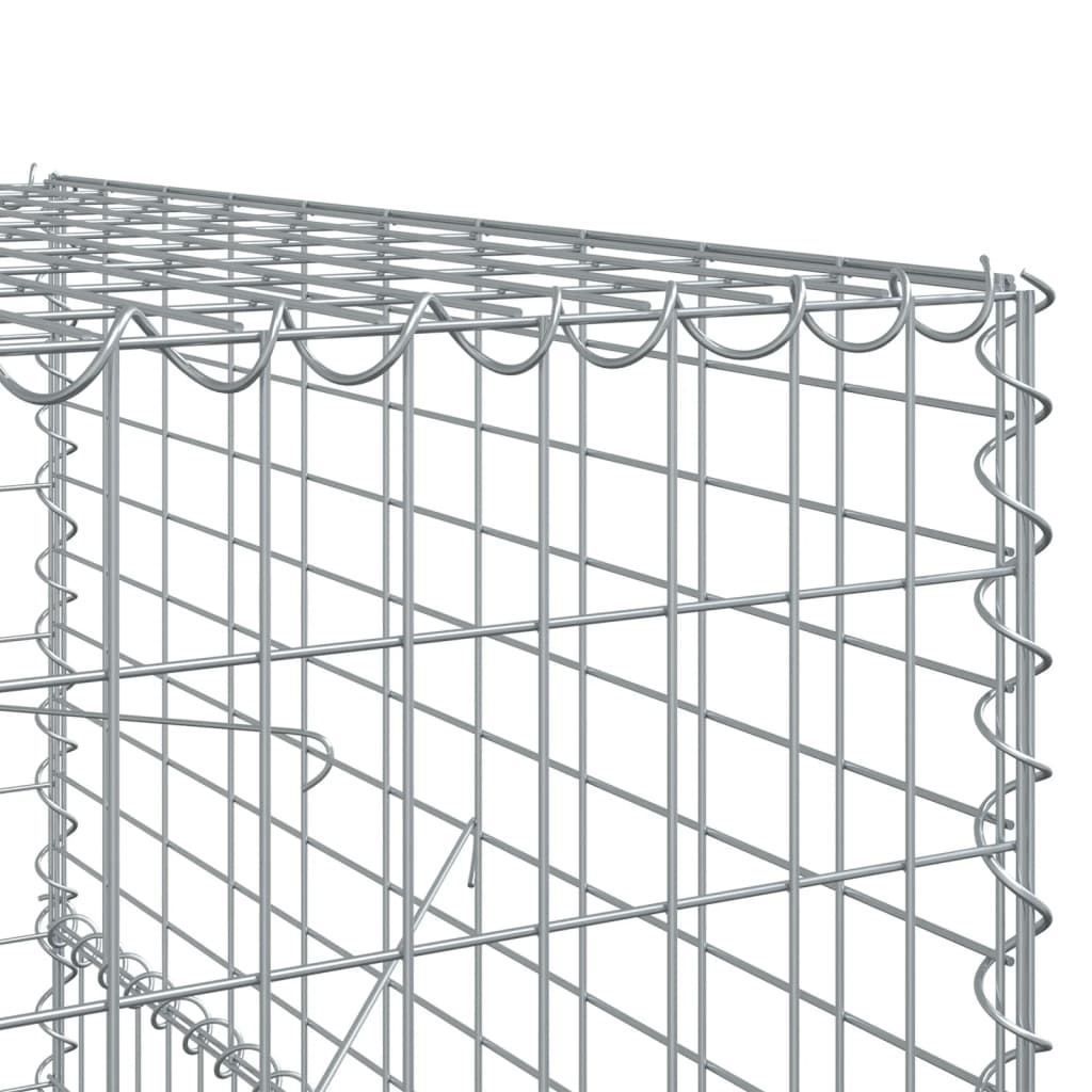 horganyzott vas gabion kosár fedéllel 1200 x 100 x 150 cm