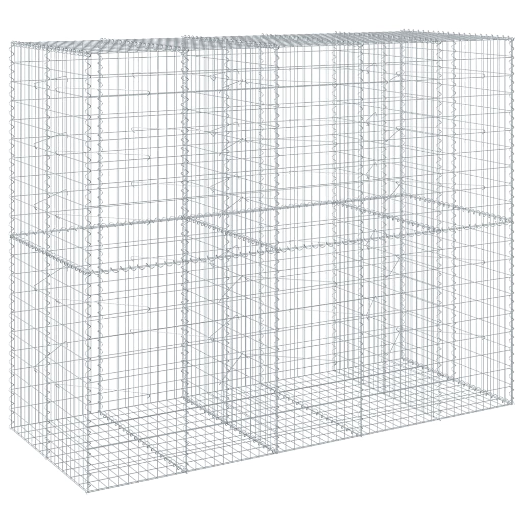 horganyzott vas gabion kosár fedéllel 250 x 100 x 200 cm