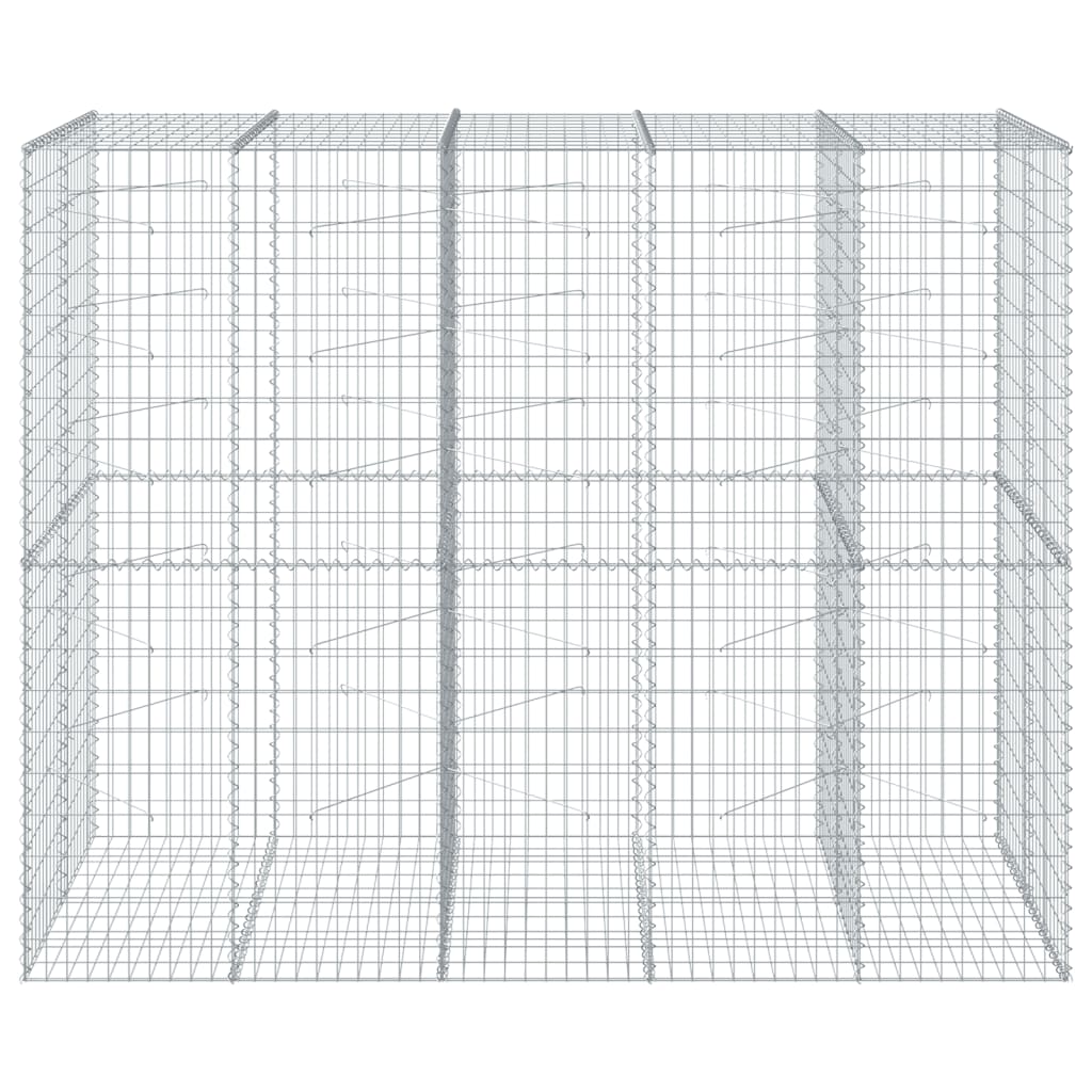 horganyzott vas gabion kosár fedéllel 250 x 100 x 200 cm