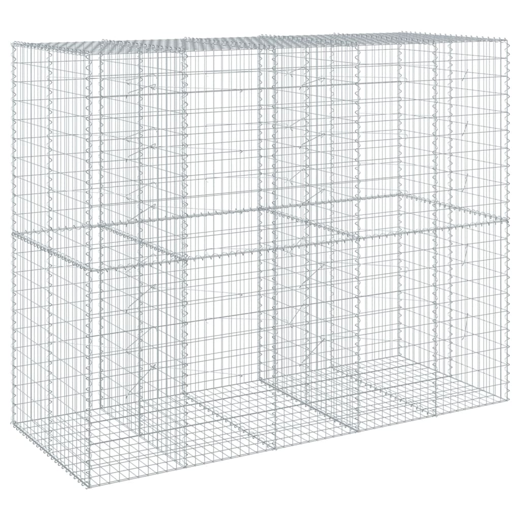horganyzott vas gabion kosár fedéllel 250 x 100 x 200 cm