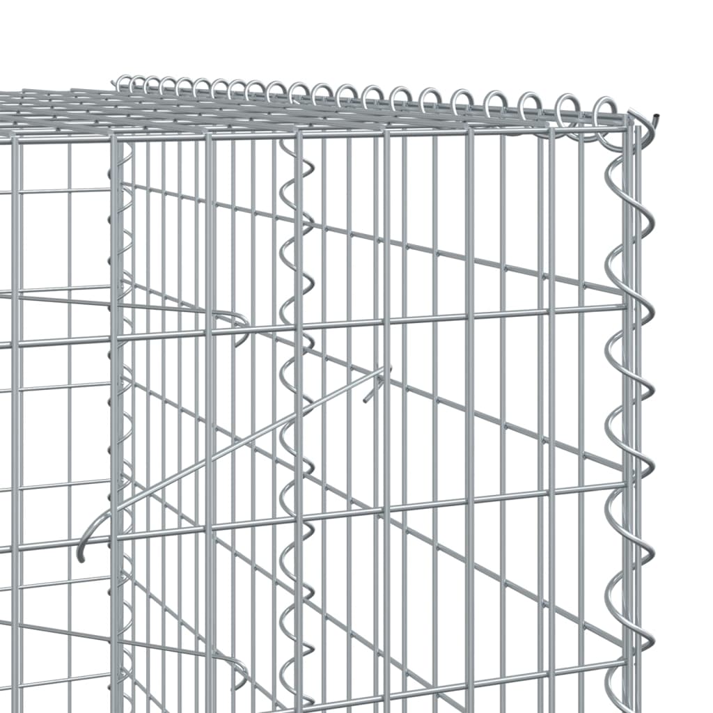 horganyzott vas gabion kosár fedéllel 250 x 100 x 200 cm