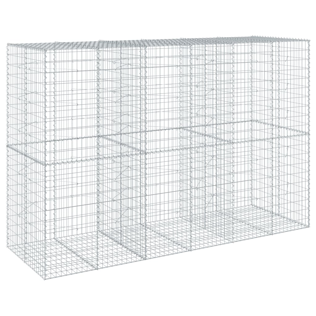 horganyzott vas gabion kosár fedéllel 300 x 100 x 200 cm