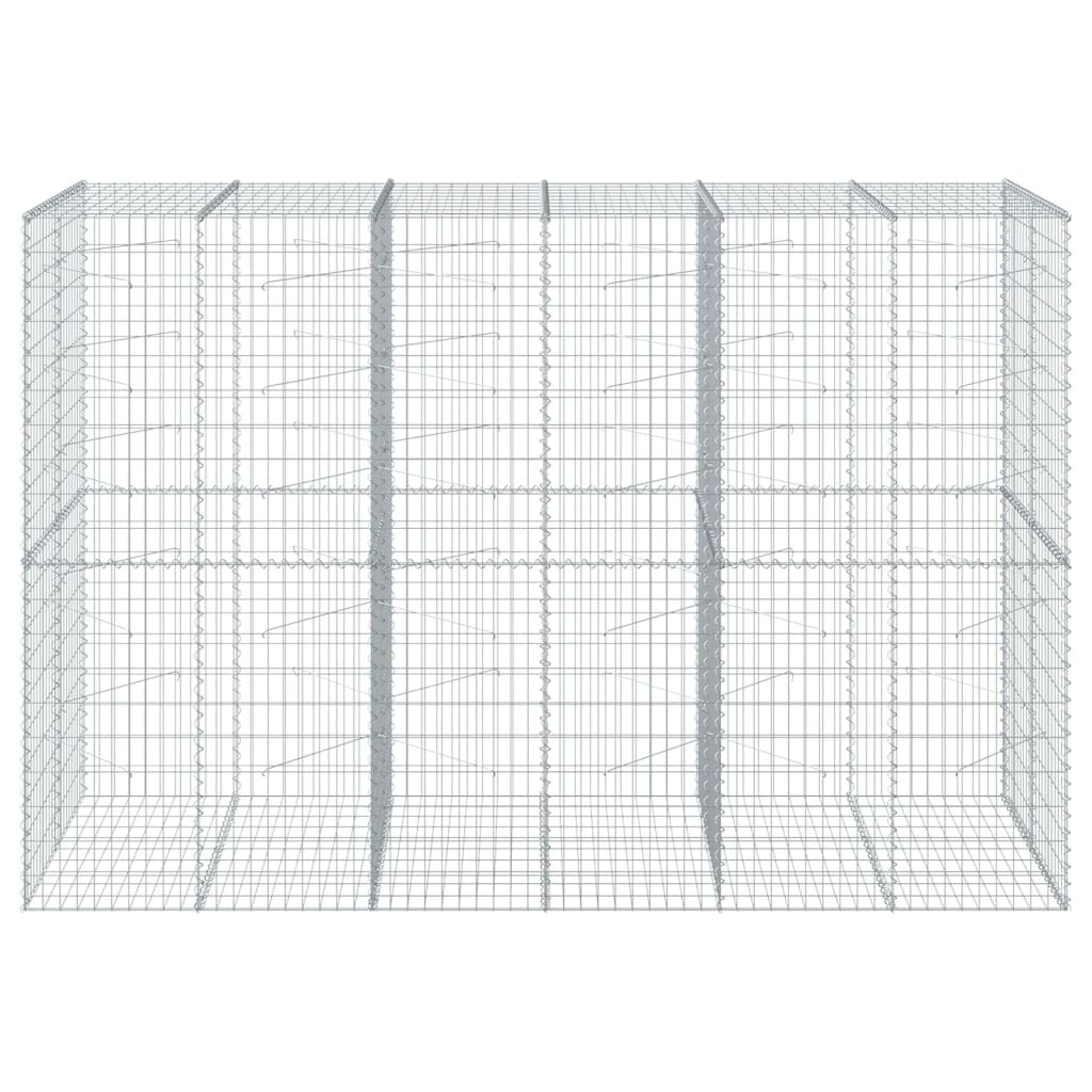 horganyzott vas gabion kosár fedéllel 300 x 100 x 200 cm