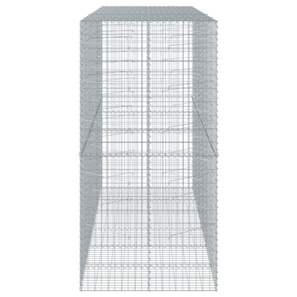horganyzott vas gabion kosár fedéllel 300 x 100 x 200 cm