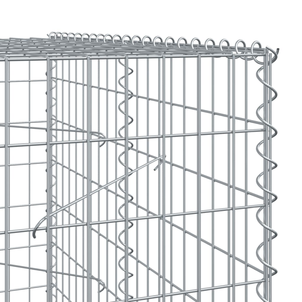horganyzott vas gabion kosár fedéllel 300 x 100 x 200 cm