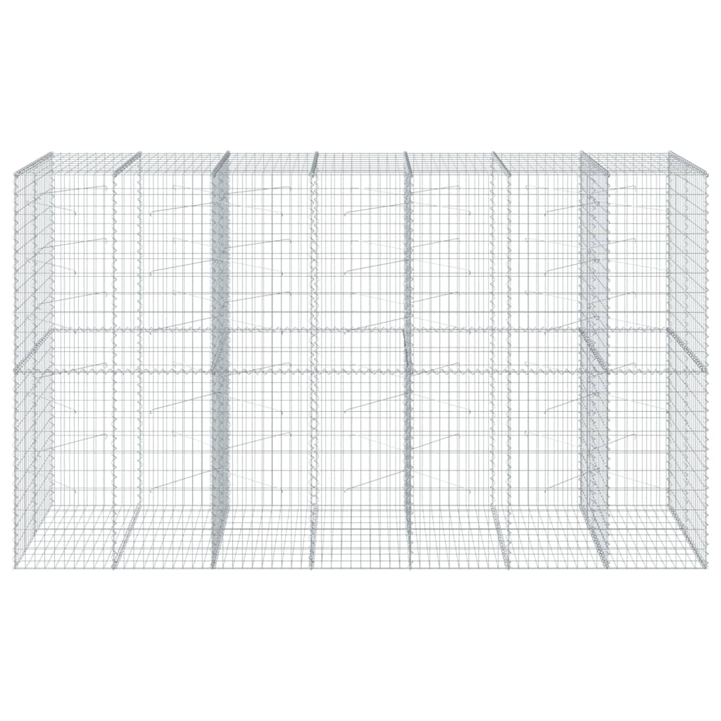 horganyzott vas gabion kosár fedéllel 350 x 100 x 200 cm