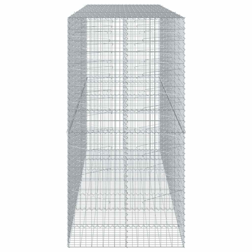 horganyzott vas gabion kosár fedéllel 350 x 100 x 200 cm