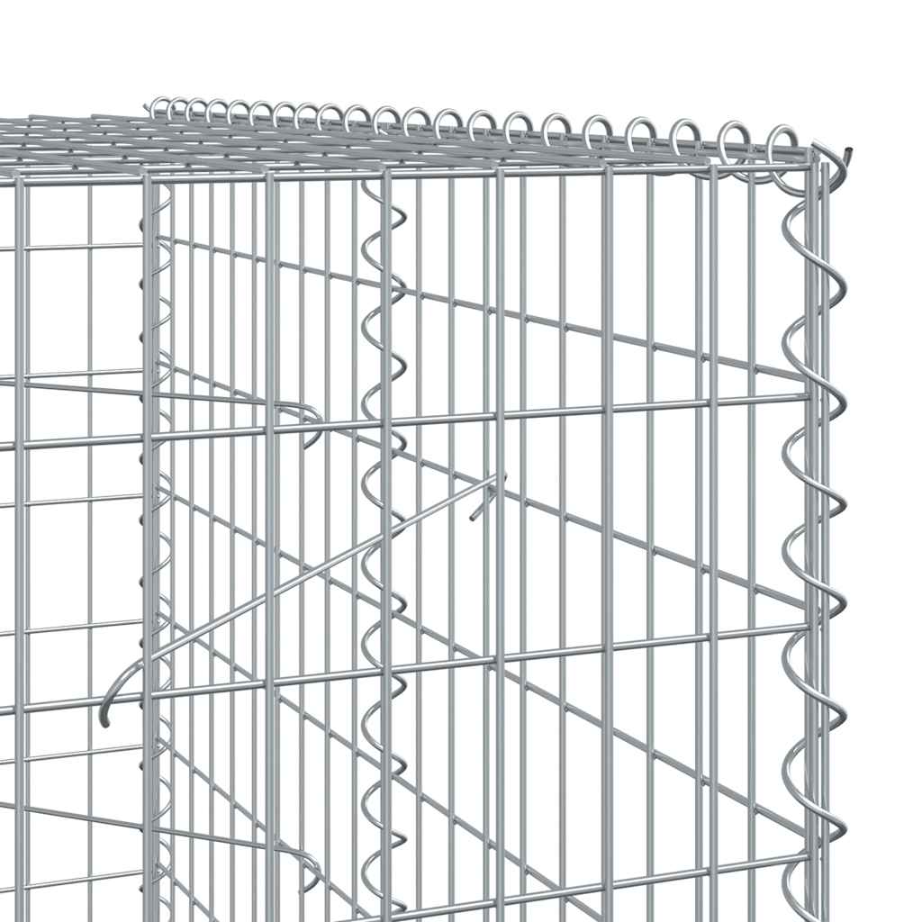 horganyzott vas gabion kosár fedéllel 350 x 100 x 200 cm