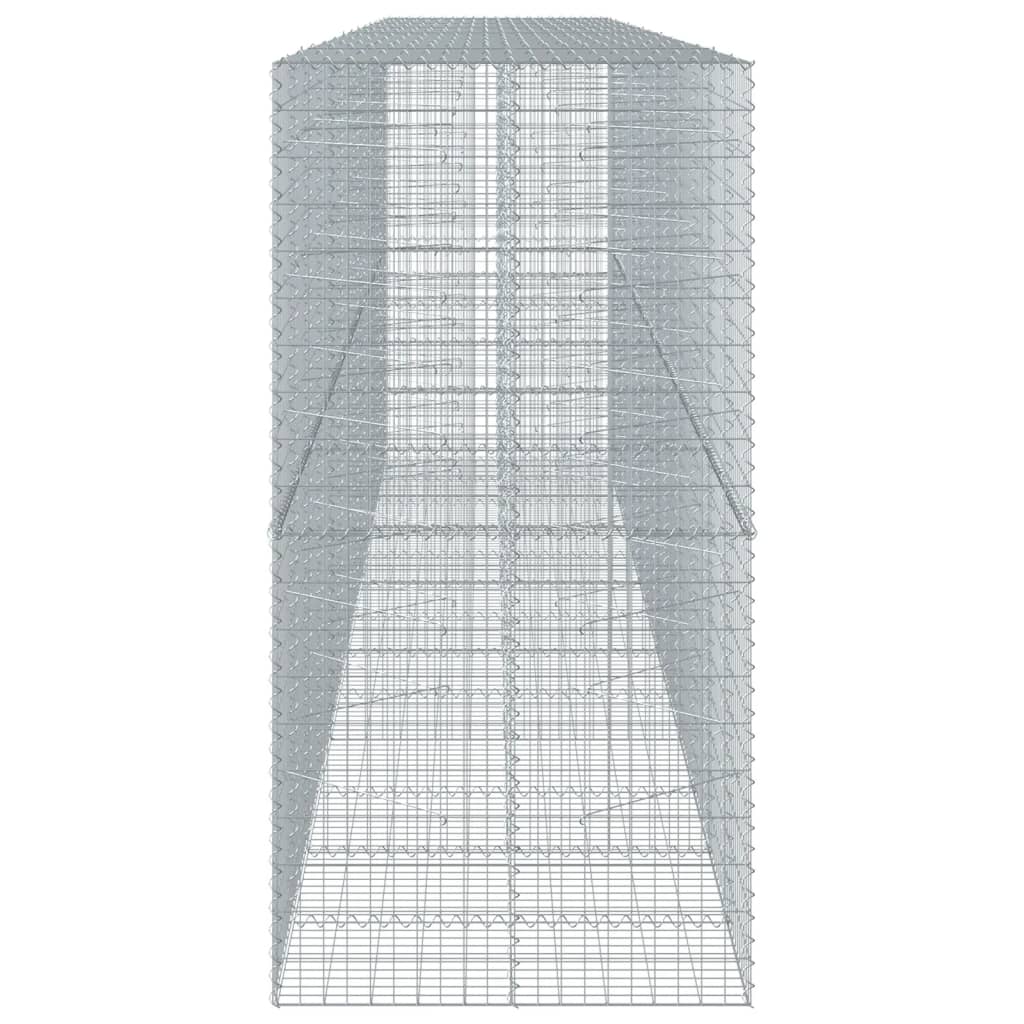 horganyzott vas gabion kosár fedéllel 650 x 100 x 200 cm