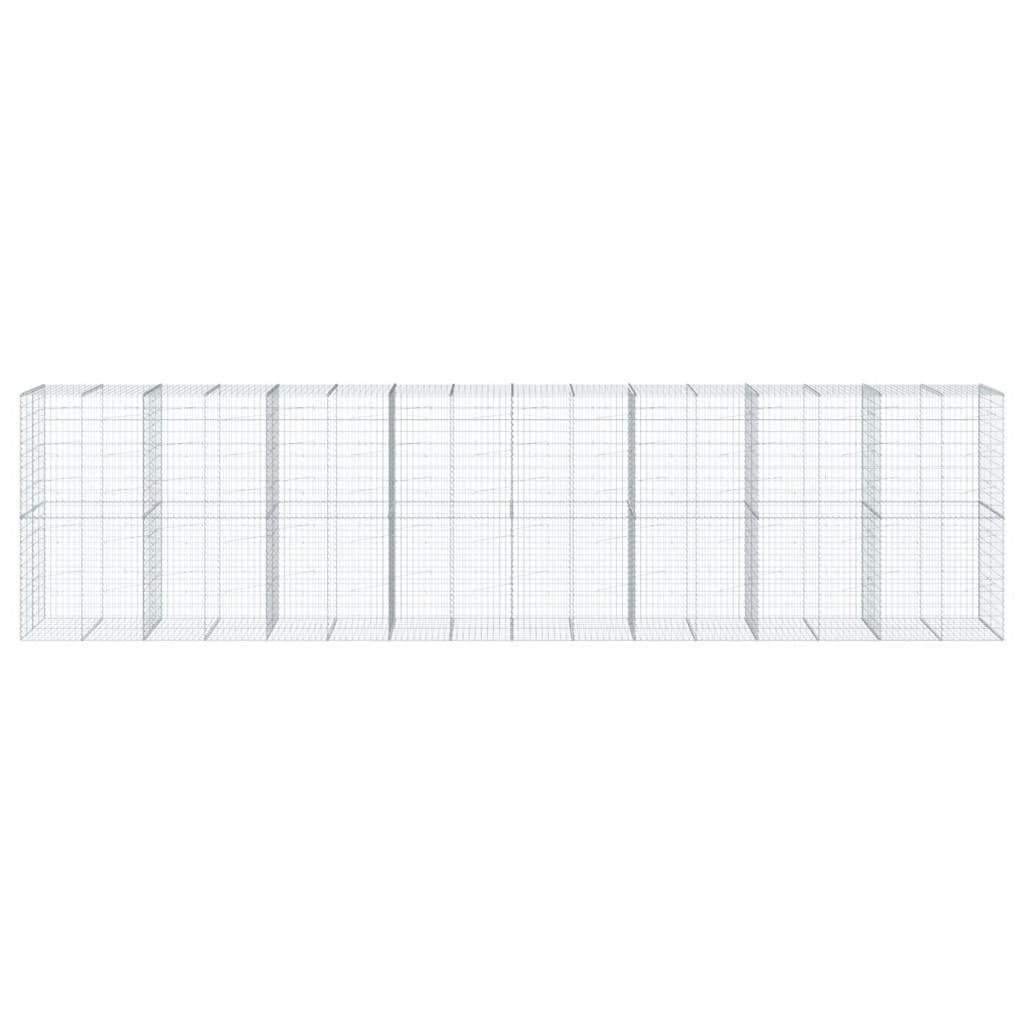 horganyzott vas gabion kosár fedéllel 800 x 100 x 200 cm