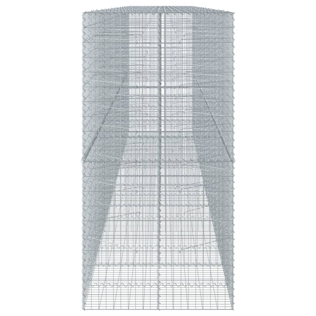 horganyzott vas gabion kosár fedéllel 800 x 100 x 200 cm