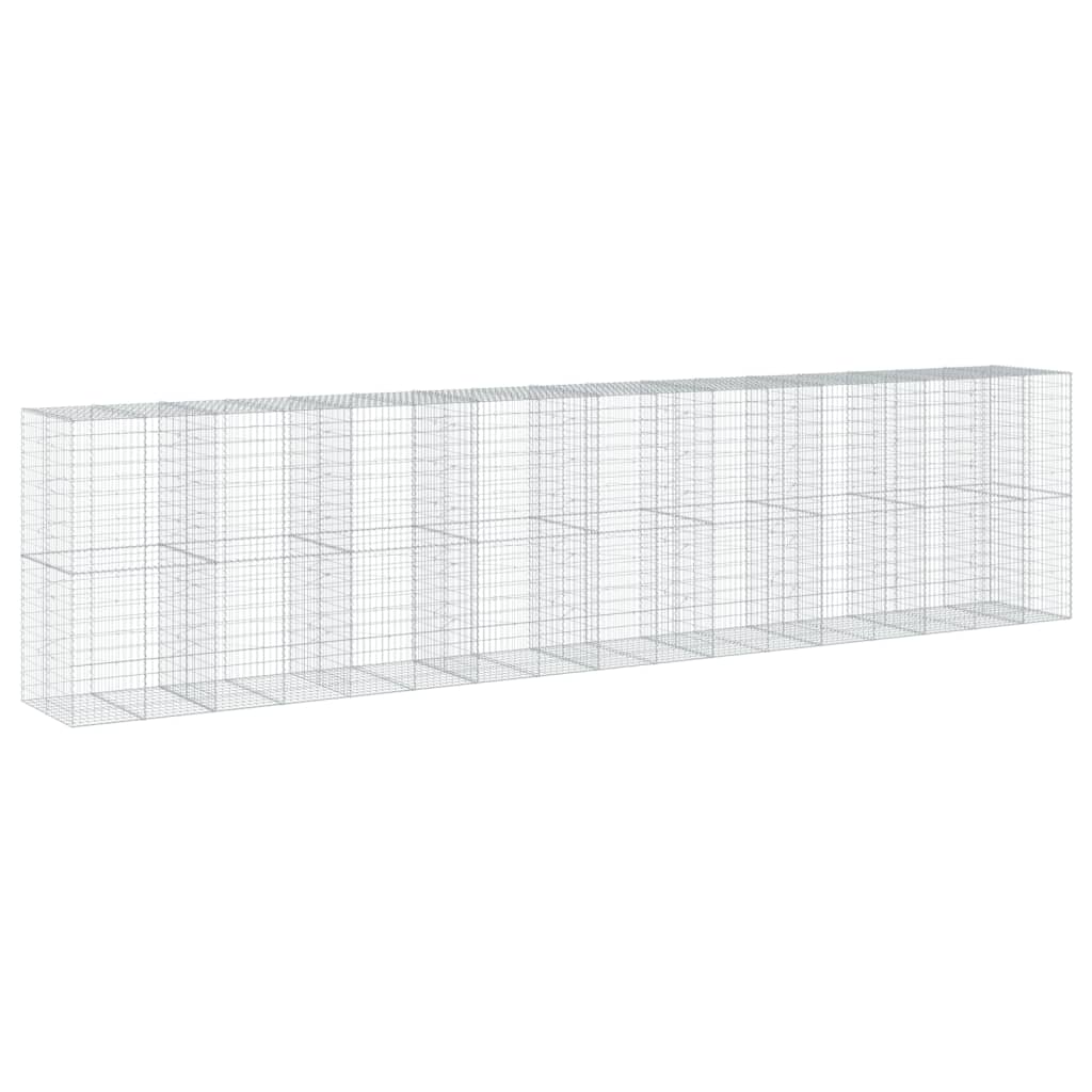 horganyzott vas gabion kosár fedéllel 850 x 100 x 200 cm