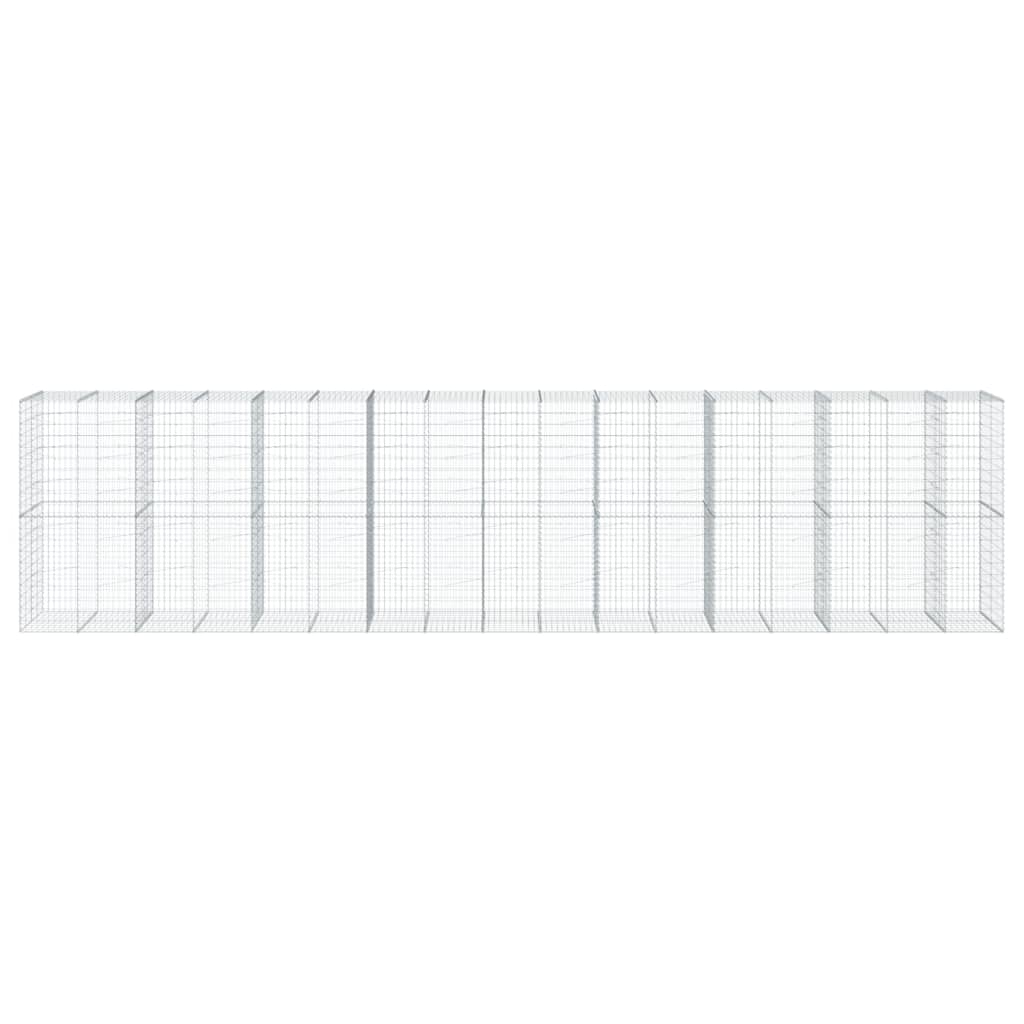 horganyzott vas gabion kosár fedéllel 850 x 100 x 200 cm