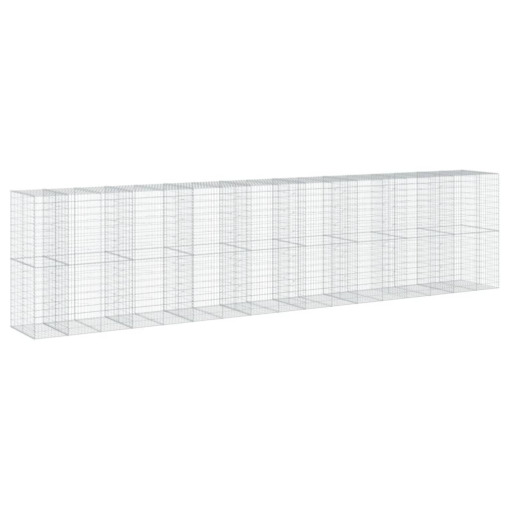 horganyzott vas gabion kosár fedéllel 850 x 100 x 200 cm