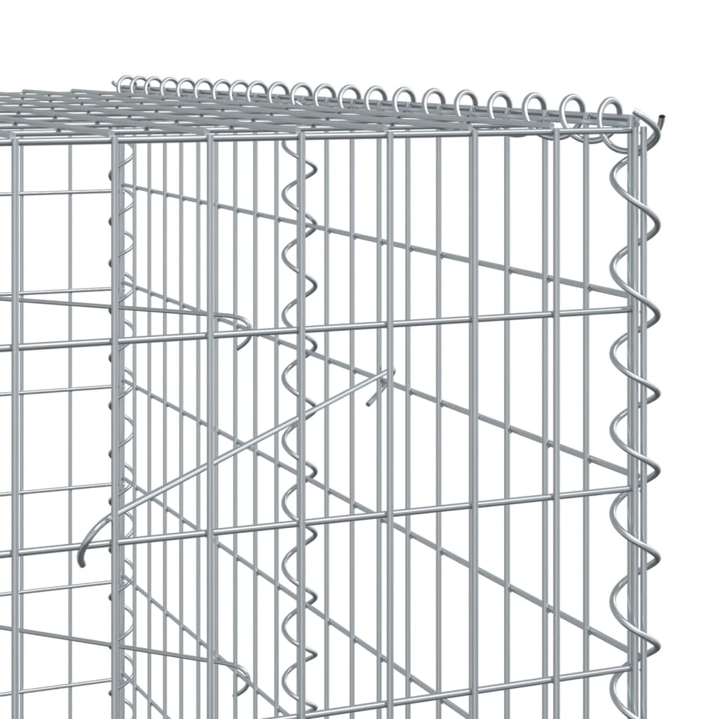 horganyzott vas gabion kosár fedéllel 850 x 100 x 200 cm
