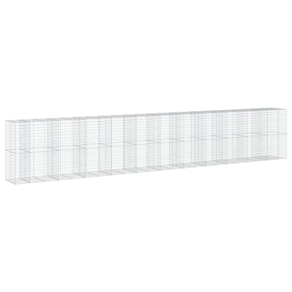 horganyzott vas gabion kosár fedéllel 1150 x 100 x 200 cm